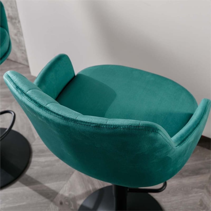 Bar Stools Set of 2 - Adjustable Barstools with Back and Footrest