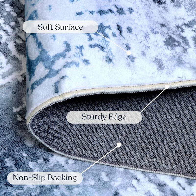 Delara Machine Washable Area Rug, Soft & Durable, Non-Slip Backing, Eco- Friendly GRS certified.