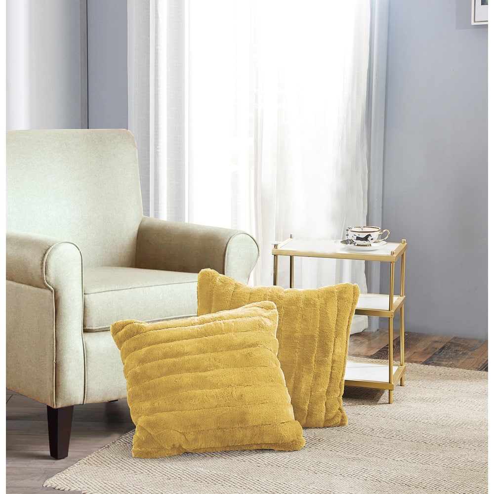 Supermink Soft Solid Throw Pillow Covers Set of 2, NO INSERT