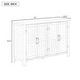 preview thumbnail 4 of 35, 4 Door Storage Sideboard with Adjustable Shelves Pinewood Legs and Retro Metal Handles for Living Room Entryway