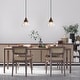 preview thumbnail 8 of 10, The Gray Barn Modern Farmhouse 1-Light Wood Pendant Lights with Pumpkin Glass Shade - 7.5'' L x 7.5'' W x 7.5'' H