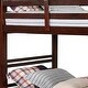 preview thumbnail 3 of 3, Transitional Twin Over Twin Bed with Attached Ladder and Drawers, Brown