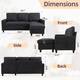 Futzca Modern L-shaped Convertible Sectional Sofa w/ Reversible Chaise