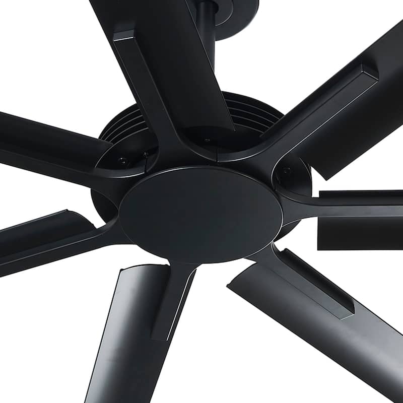 100" Indsutrial Black/ Silver Extra Larger Commercial Ceiling Fan with Remote - 100" Huge Fan