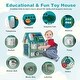 preview thumbnail 9 of 9, Montessori Play House with Sensory Games and Interior Storage Space-Blue - 13" x 13" x 18"