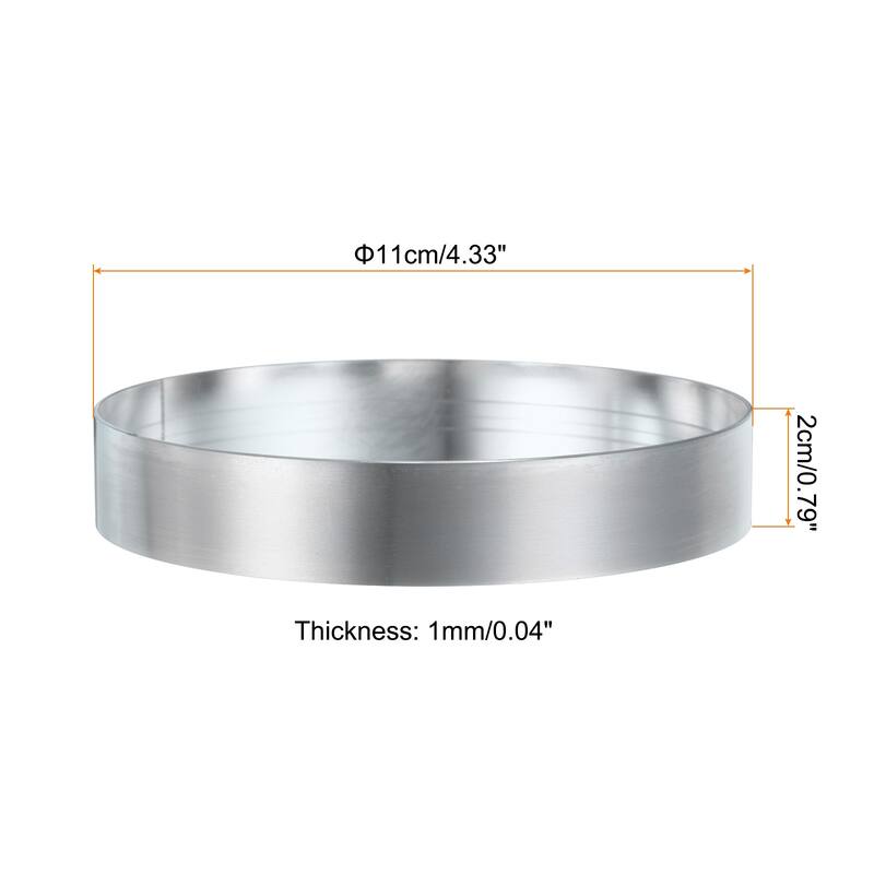 2PCS Round Cake Ring Stainless Steel Pastry Mousse Dessert Ring