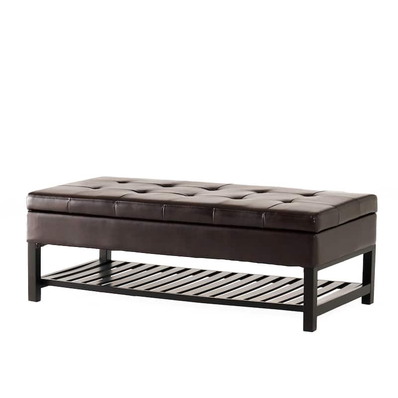 Miriam Wood Storage Ottoman Bench by Christopher Knight Home