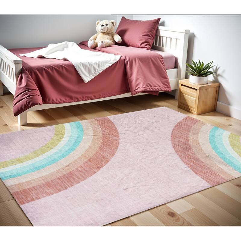 HomeRoots Juvenile/Youth Modern Rectangle Area Rug - 72.00 in. x 48.00 in.  x 0.40 in.