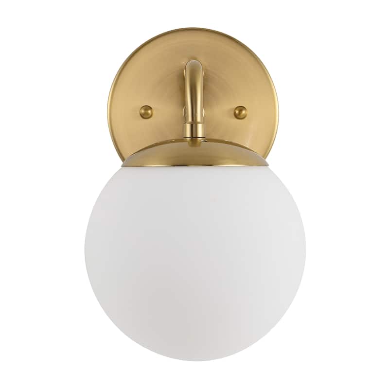 Globe Metal/Frosted Glass Modern LED Vanity, by JONATHAN Y
