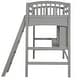 preview thumbnail 20 of 34, Multifunctional Design Wood Loft Bed with Built-in Storage Shelves, Desk and Ladder, Twin size