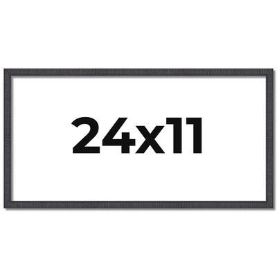 24x11 Frame Brown Solid Wood Picture Frame - Complete Modern Photo