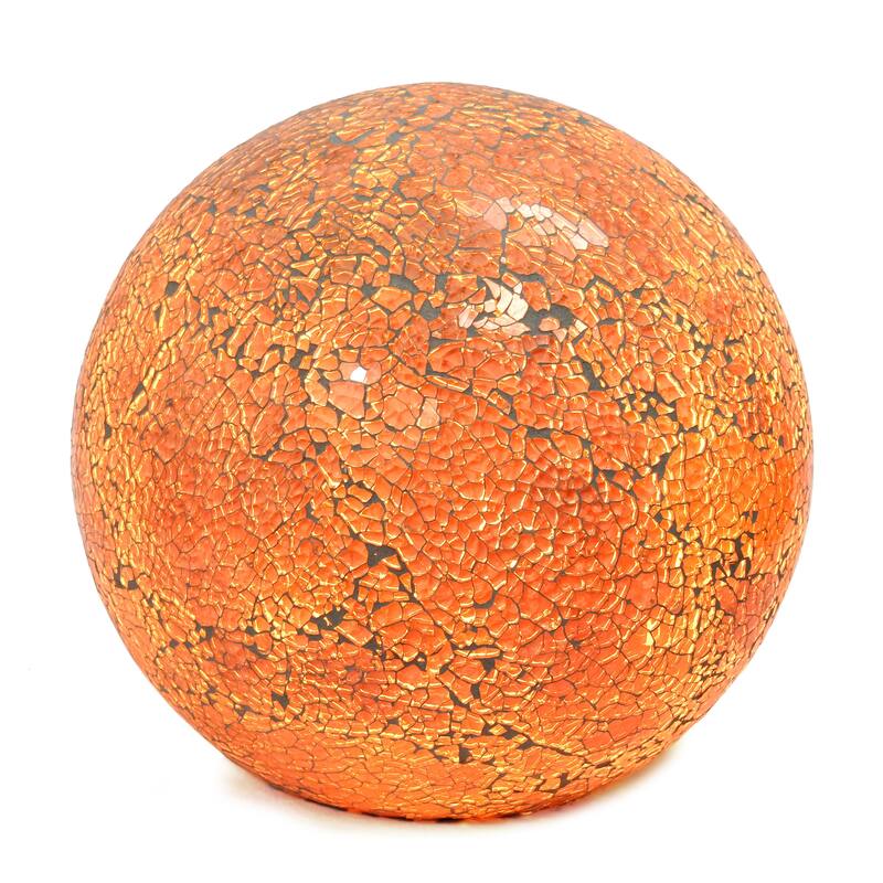 Handcrafted Cracked Mosaic Patchwork Dome Table Lamp - 8" - Champagne