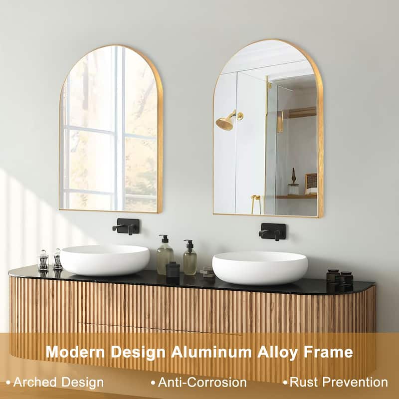 Bathroom Arch Aluminum Wall Mirror Vanity Mirrors