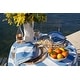 preview thumbnail 14 of 16, Couleur Nature St. Tropez Tablecloth - Blue Stripes - 59" x 59"