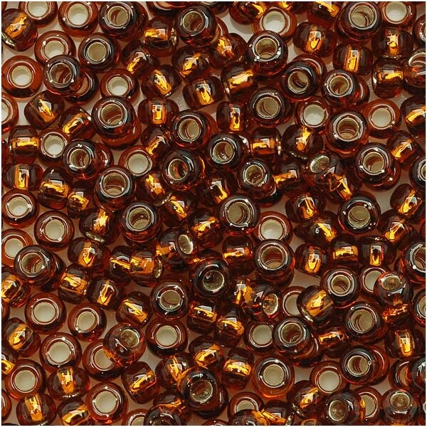 Toho Round Seed Beads 8/0 34 'Silver Lined Smoky Topaz' 8 Gram Tube. Opens flyout.