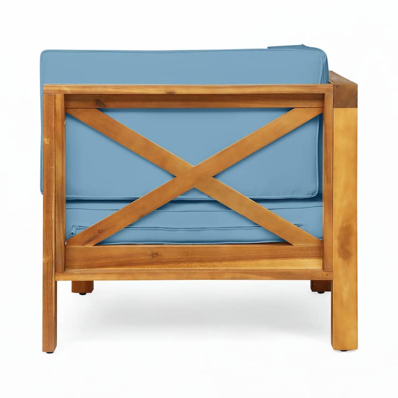 Outdoor 2 SEATER SECTIONAL LOVESEAT WITH COFFEE TABLE, BLUE