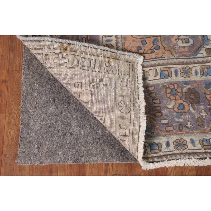 Traditional Tabriz Persian Vintage Rug Hand-Knotted Wool Carpet - 6'10"x 9'10"