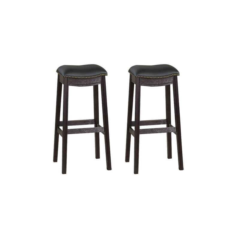 Black Pu Upholstery Bar Stool