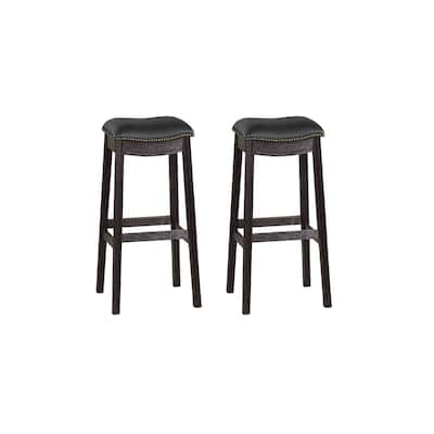 Black Pu Upholstery Bar Stool