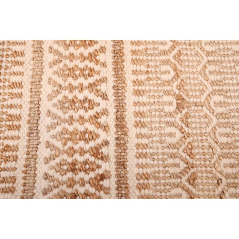 ECARPETGALLERY Flat-Weave Nevada Cream Kilim - 5'3 x 7'4
