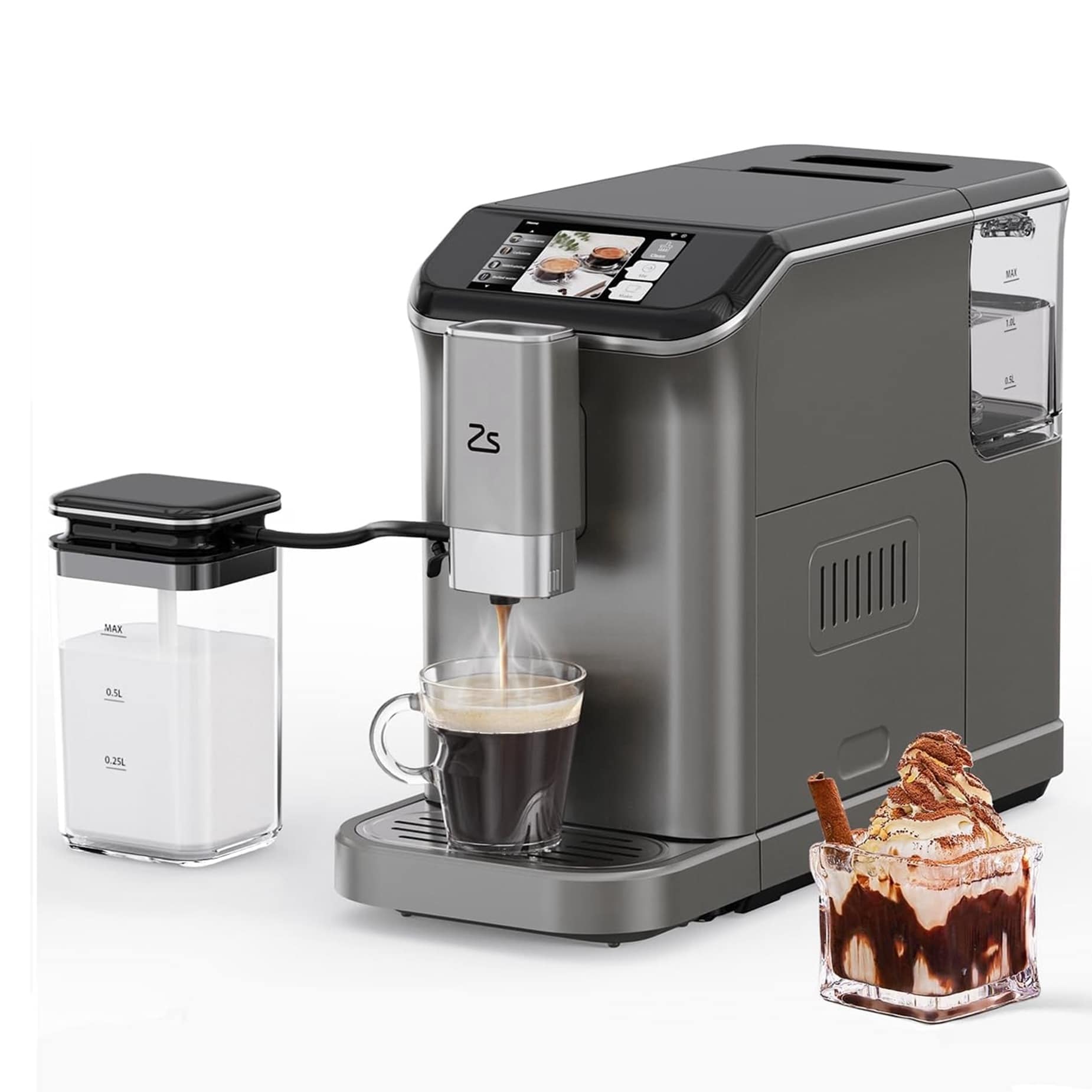 20 BAR Automatic Espresso Machine with Built-in Grinder Milk Frother