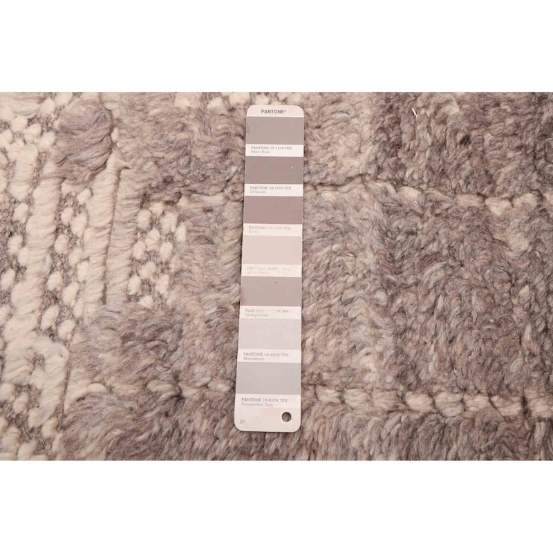 ECARPETGALLERY Hand-knotted Looma Grey Wool Rug - 8'0 x 9'10