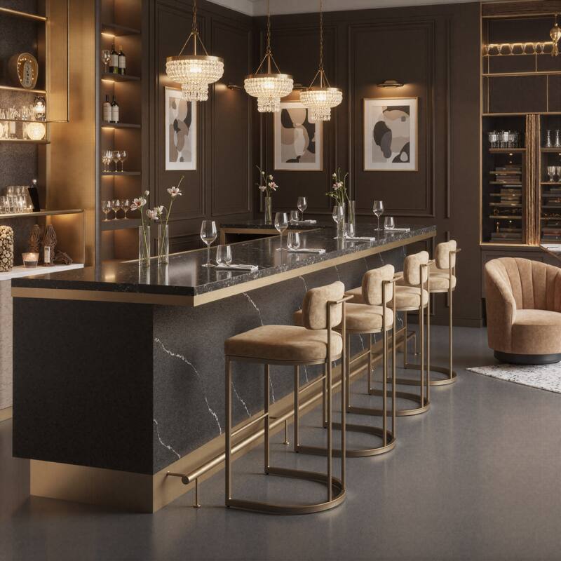 Velar Barstool Beige - Beige