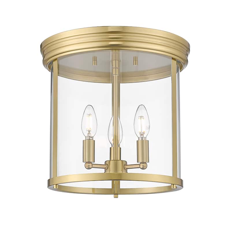 Z-Lite 742F13 Thayer 3 Light 13" Wide Flush Mount Ceiling Fixture