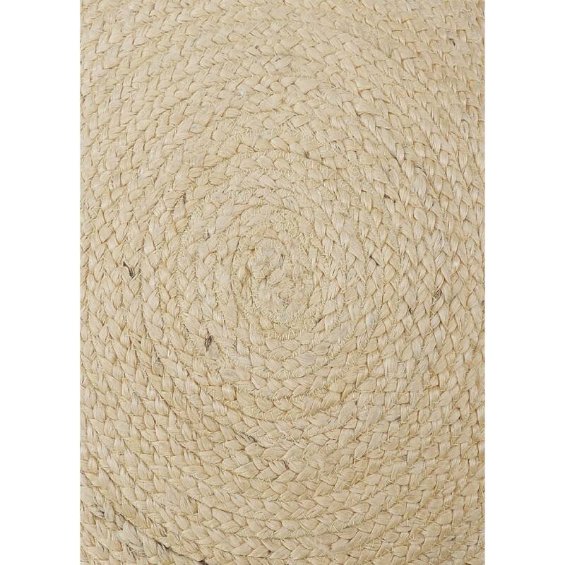 Sevita Natural Jute Throw Pillow with Pom Pom Border