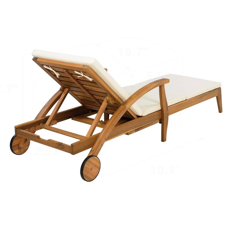 Outdoor Recliner Side Table Set