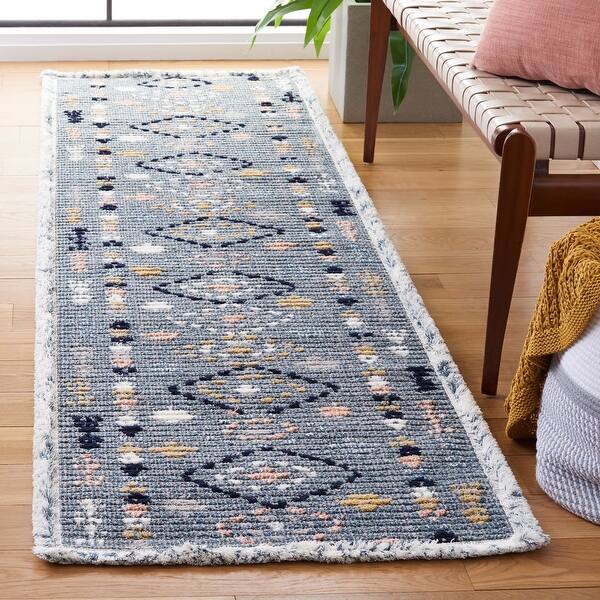 Tapis Berbère Marocain Fait Main Avec 2 Coussins Assortis - Laine Rouge 76x174cm