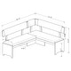 preview thumbnail 13 of 11, Somette Emily Modern Wood/Black Glass Dining Set with Nook