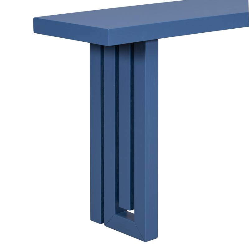 Roomfitters Oak Veneer Console Table with Distinctive Side Design, Entryway Table for Hallway