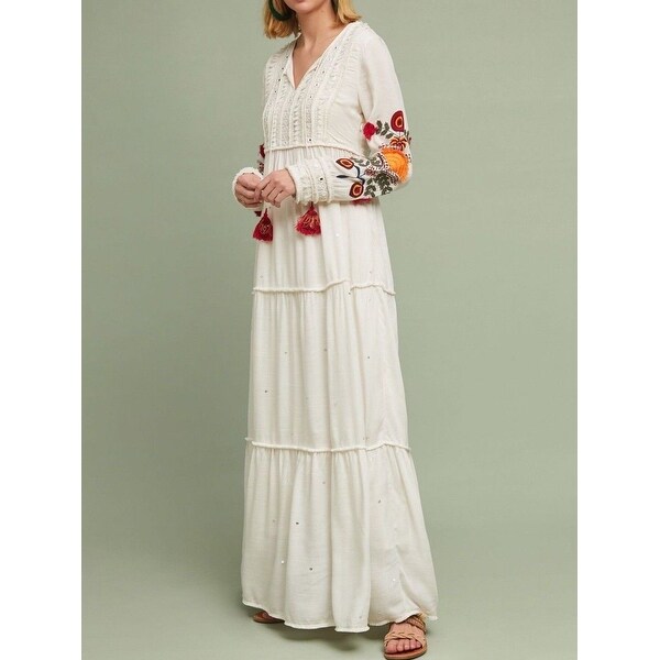 anthropologie white maxi dress