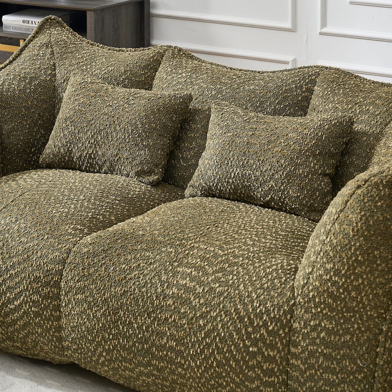 Giant Bean Bag Loveseat Sofa with Armrest for Living Room