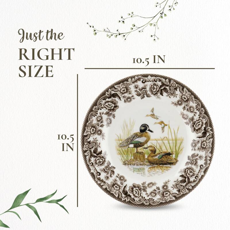 Spode Woodland Dinner Plate Birds Motif - 10.5