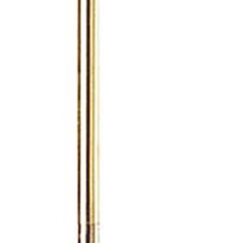 HomeRoots 68" Bronze Adjustable Traditional Shaped Floor Lamp With Beige Empire Shade - 21.75