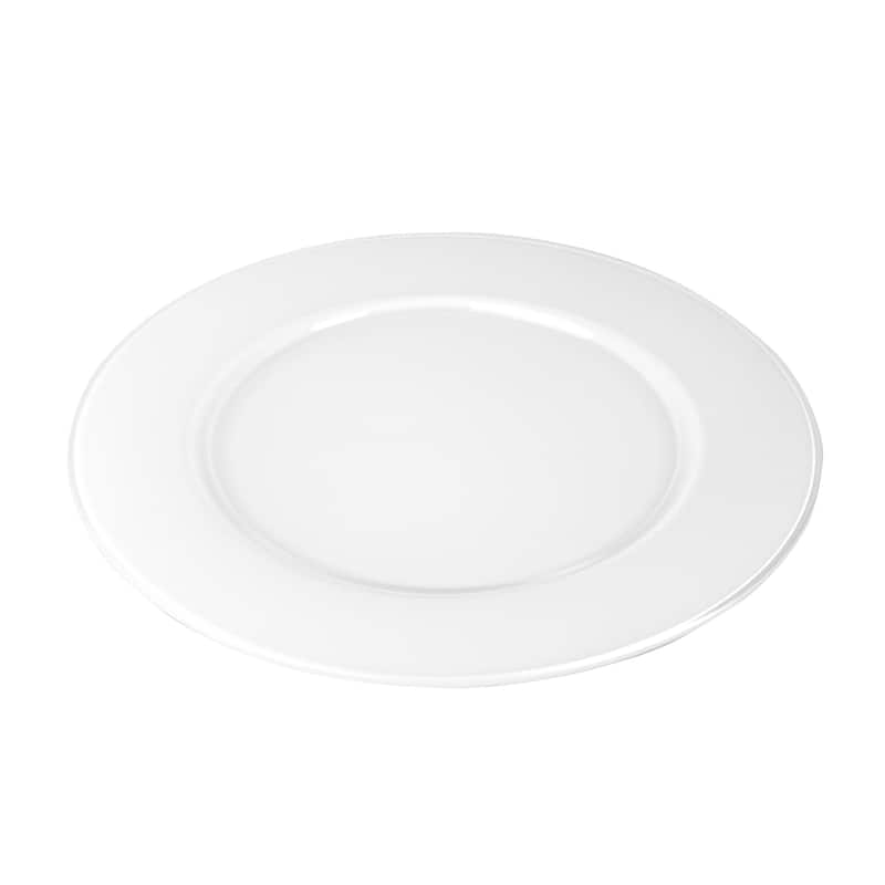 Majestic gifts Inc. Glass Charger-Plates - Opal-12.5" Diameter - Set/6 - 12.5"