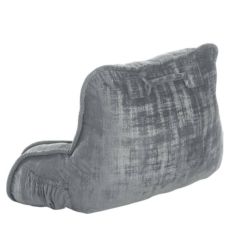 Textured Velvet Bedrest Reading Pillow Cover & Filling