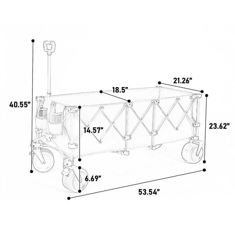 Foldable extension cart