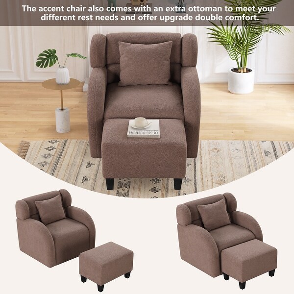 Velvet armchair and footstool discount