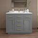 Option Dark Gray / White Quartz Top / Brushed Gold