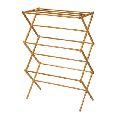 Household Essentials Bamboo Folding Clothes Drying Rack - 29.0"L x 14.1"W x 42.1"H
