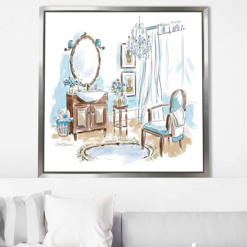 "Blue Opulence II" by Carol Robinson Print on Floating Canvas