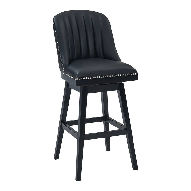 Journey Upholstered Bar or Counter Height Swivel Barstool
