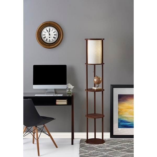 Adesso stewart shelf floor lamp top
