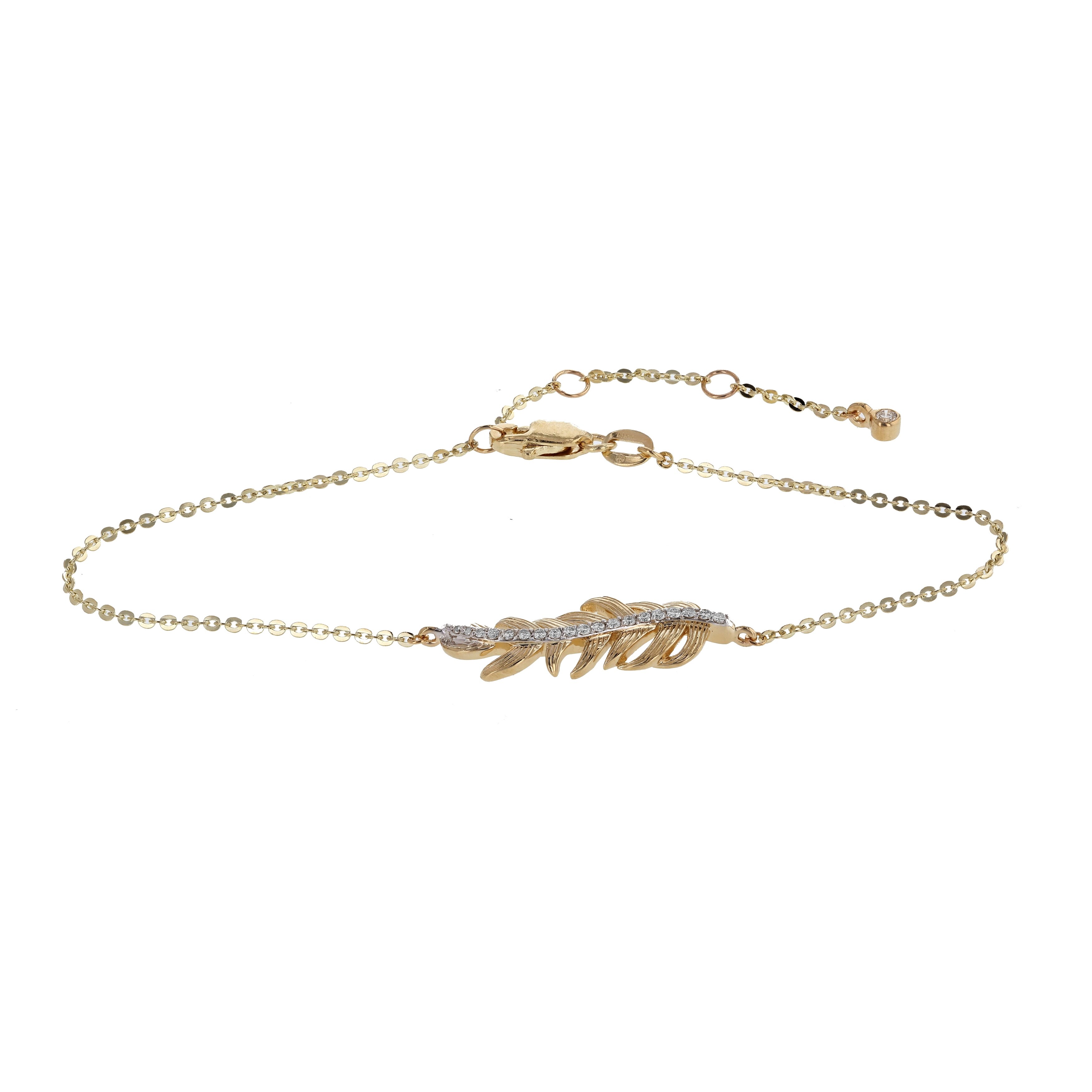 leaf charm bracelet