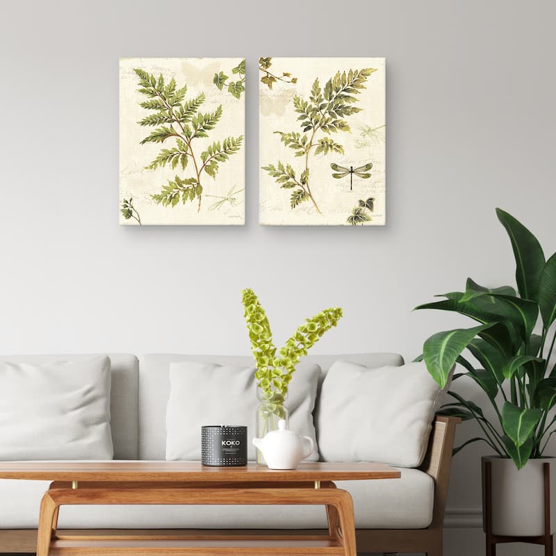 Ivies and Ferns I-III by Lisa Audit Canvas Art Prints
