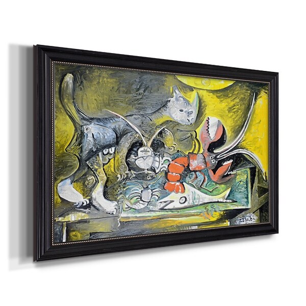 Still Life with Cat and Lobster 1962-Pablo Picasso-Custom Framed