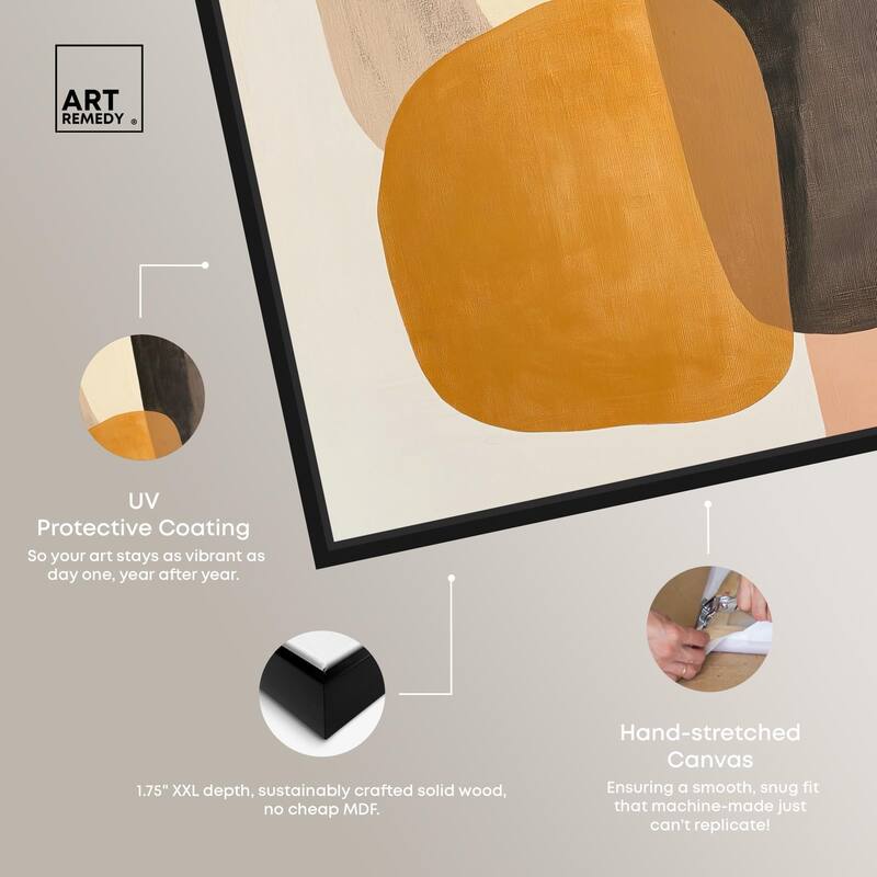 Burnt Ochre Orbit Canvas by Art Remedy